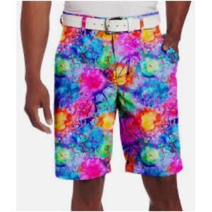HRESKI Explosion of Color Golf Shorts Men Size 30